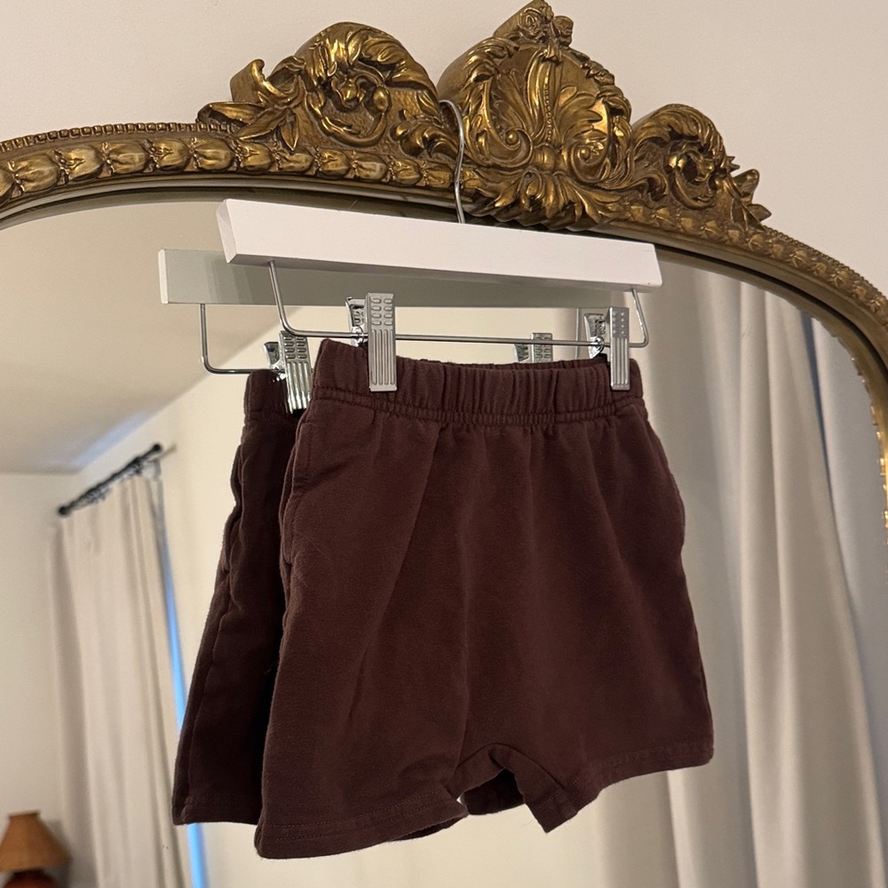Tones for Kids Dark Brown Cotton Shorts